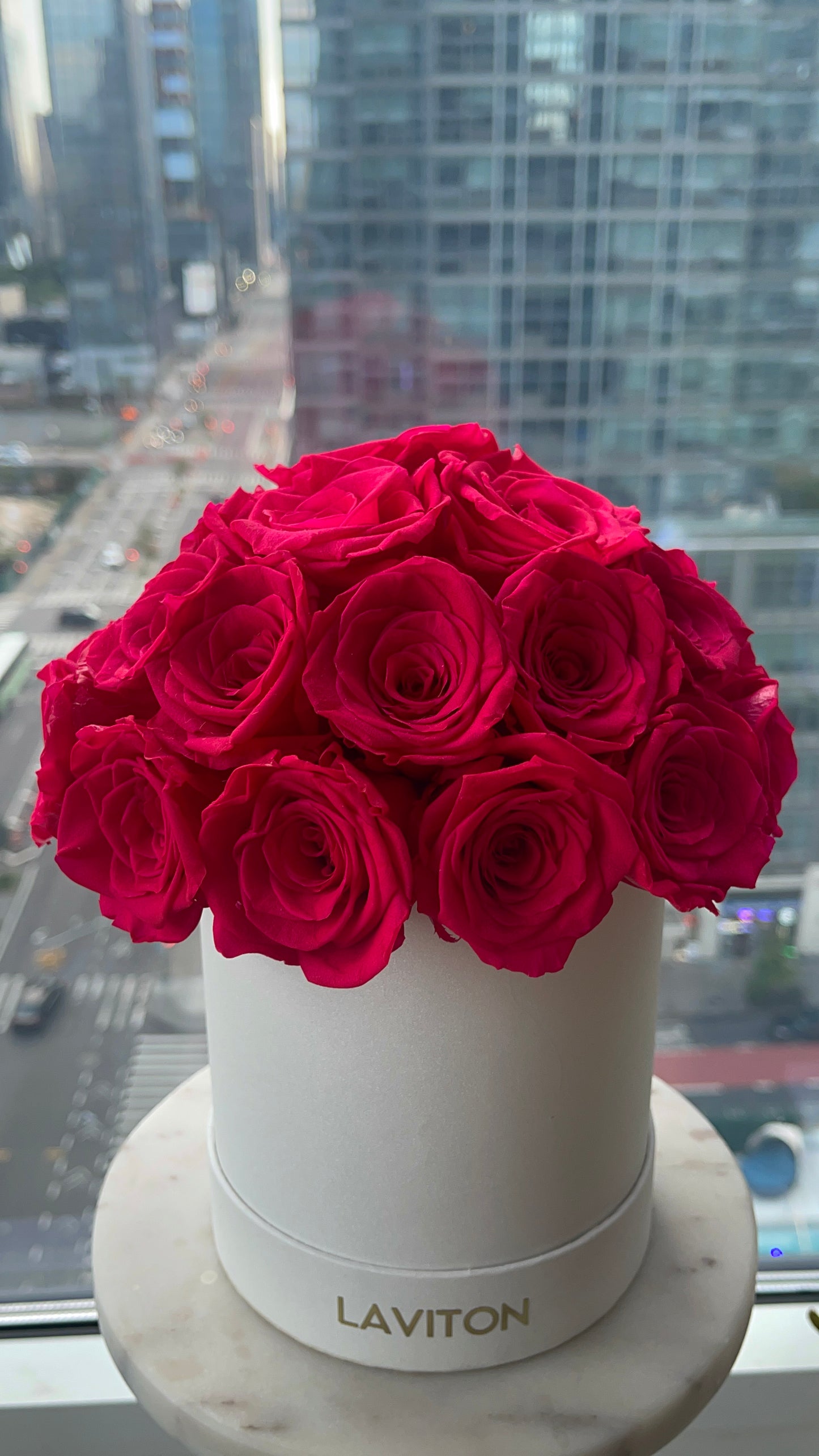 ROSY ELEGANCE: HOT PINK BLOSSOMS IN WHITE HARMONY