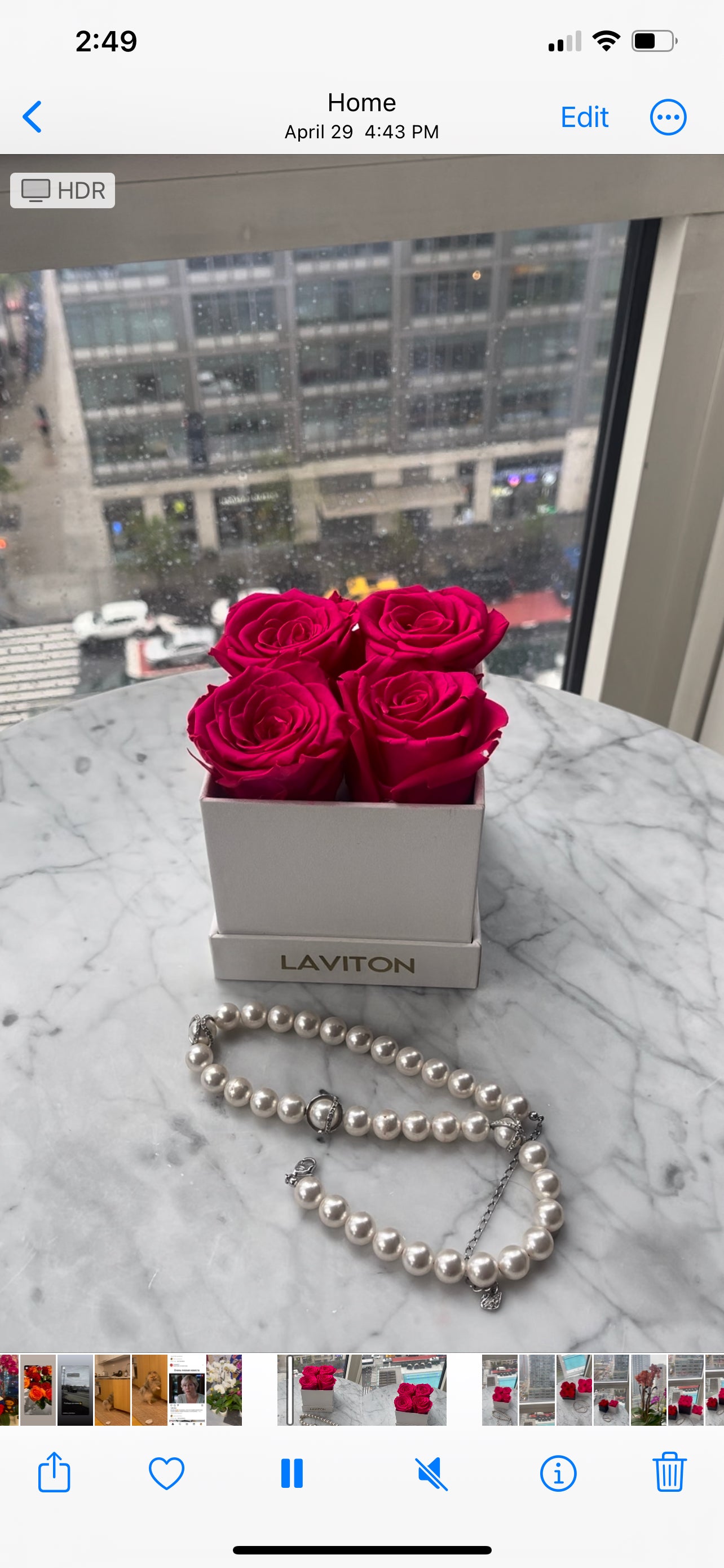 HOT PINK ETERNITYROSES IN WHITE BOX