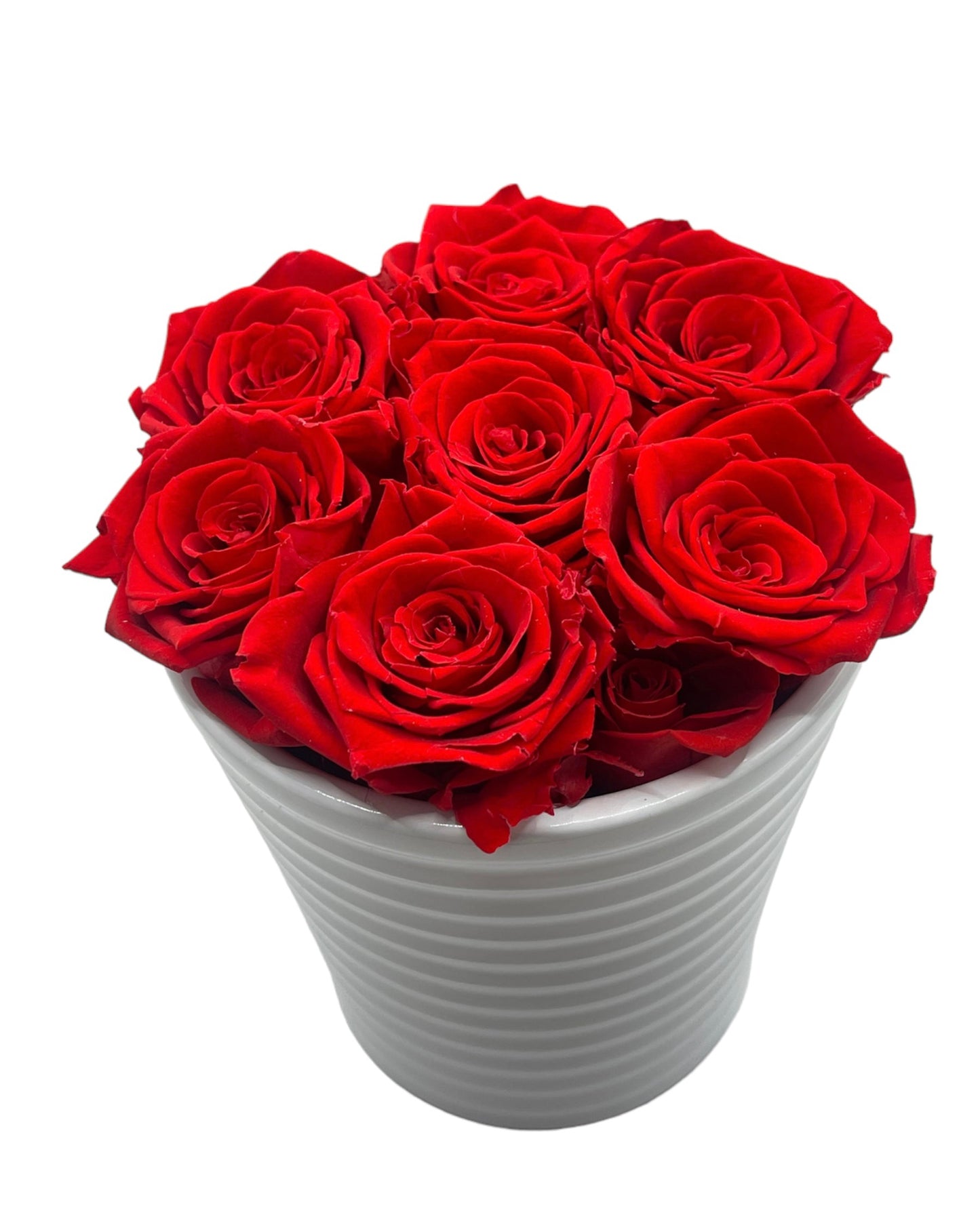SPRING RED ROSES IN VASE